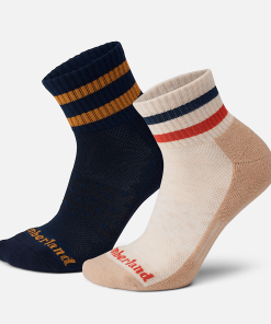 Timberland Men Accessories-2-Pack Hike Quarter Crew Sock- TB0A2PZN280-timberland pro