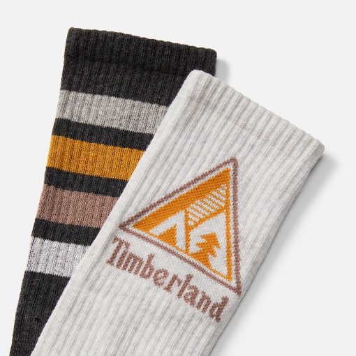 Timberland Men Accessories-2-Pack Quad Stripe Crew Sock- TB0A5Z7PCU4-timberland sale - Image 2