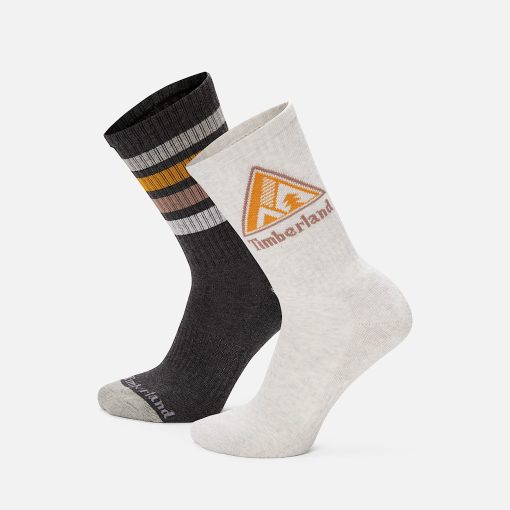 Timberland Men Accessories-2-Pack Quad Stripe Crew Sock- TB0A5Z7PCU4-timberland sale