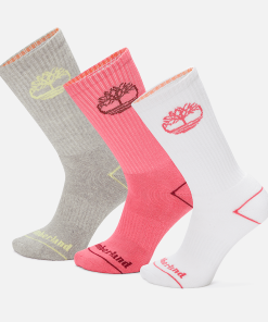 Timberland Men Accessories-3-Pack Bowden Crew Sock With Tree Logo- TB0A2PTZEFR-timberland store