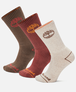 Timberland Men Accessories-3-Pack Bowden Crew Sock With Tree Logo- TB0A2PTZEFU-timberlands