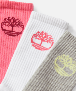 Timberland Men Accessories-3-Pack Bowden Crew Sock With Tree Logo- TB0A2PTZEFR-timberland store 2