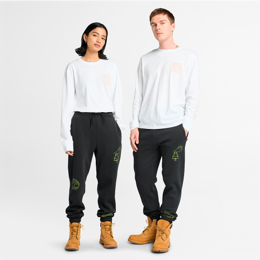 Timberland Featured Collections All Gender Collection-"All Day Outside" Long Sleeve T-Shirt- TB0A6WU1100-black timberland