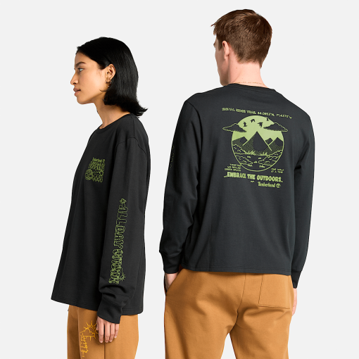 Timberland Featured Collections All Gender Collection-"All Day Outside" Long Sleeve T-Shirt- TB0A6WU1001-timberland near me - Image 2