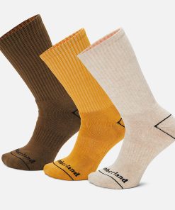 Timberland Men Accessories-Bowden 3-Pack Crew Sock- TB0A2PTT302-timberland outlet