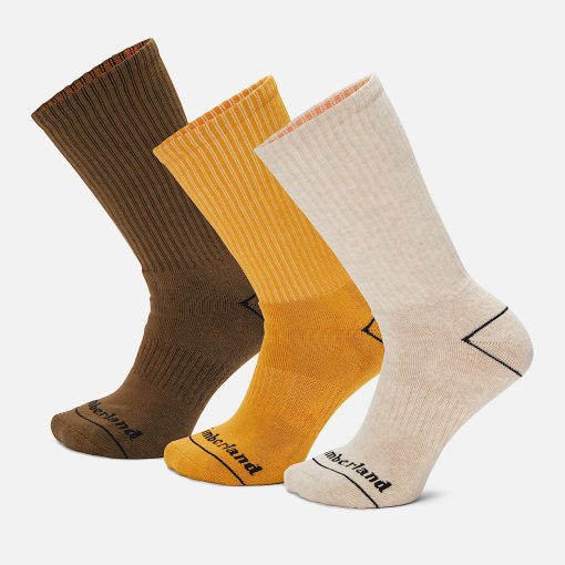 Timberland Men Accessories-Bowden 3-Pack Crew Sock- TB0A2PTT302-timberland outlet