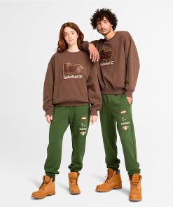 Timberland Featured Collections All Gender Collection-Box Fit Badge Crew Neck- TB0A62XK243-timberland store