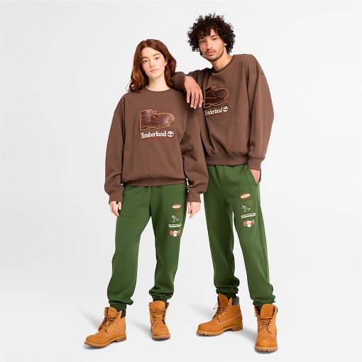 Timberland Featured Collections All Gender Collection-Box Fit Badge Crew Neck- TB0A62XK243-timberland store