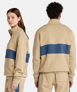 Timberland Clothing Cut-and-Sew Quarter-Zip Sweatshirt-Cut-and-Sew Quarter-Zip Sweatshirt- TB0A6FCTEQE-timberland loafers 2