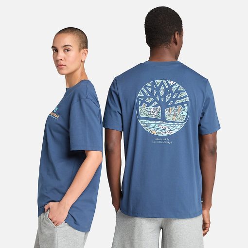 Timberland Clothing Illustrated Tree Logo Back Graphic T-Shirt-Illustrated Tree Logo Back Graphic T-Shirt- TB0A6DG5288-timberland near me - Image 2