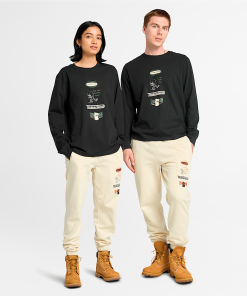 Timberland Featured Collections All Gender Collection-Long Sleeve “Made For Working” Graphic T-Shirt- TB0A6WTP001-timberland loafers