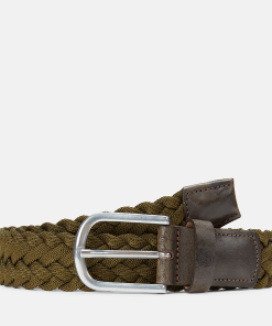 Timberland Men Accessories-Mens 35mm Braided Belt with Leather Details- TB0A2N63590-timberland sale