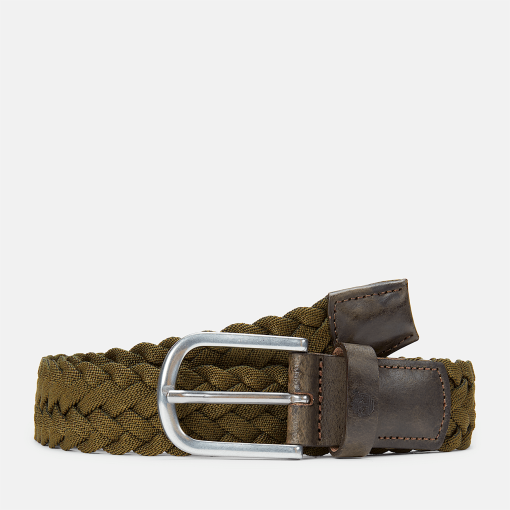 Timberland Men Accessories-Mens 35mm Braided Belt with Leather Details- TB0A2N63590-timberland sale