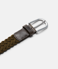 Timberland Men Accessories-Mens 35mm Braided Belt with Leather Details- TB0A2N63590-timberland sale 2