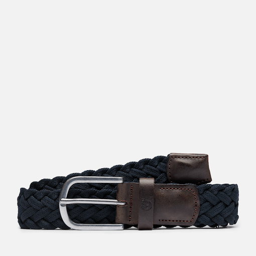 Timberland Men Accessories-Mens 35mm Braided Belt with Leather Details- TB0A2N63433-timberland store