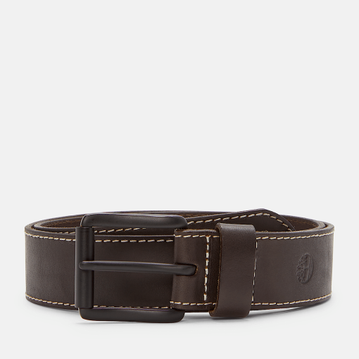 Timberland Men Accessories-Mens 38mm Edge Stitch Belt- TB0A2MNV214-black timberland