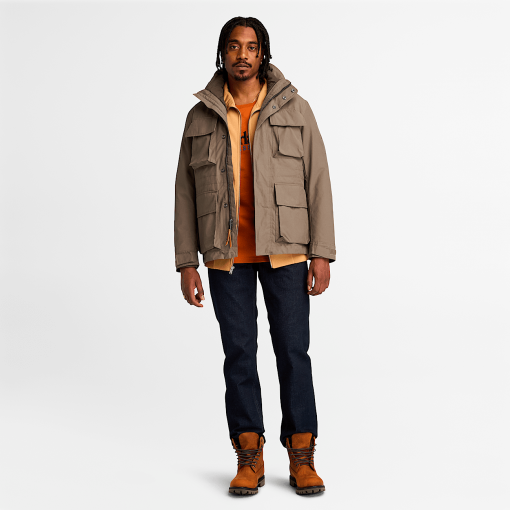 Timberland Men Clothing-Mens Abington Waterproof 3-in-1 Jacket- TB0A6UZJBK0-timberland boots on sale - Image 2