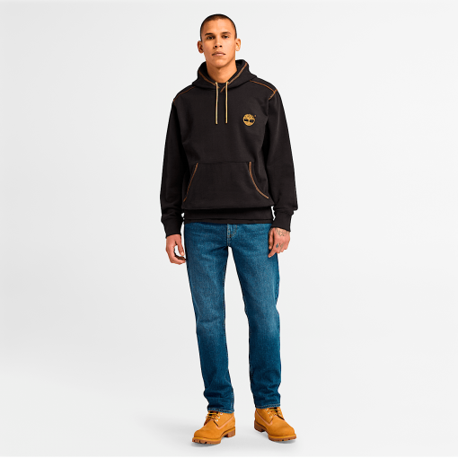 Timberland Men Clothing-Mens Contrast Stitch Logo Hoodie- TB0A6VEA001-timberland near me - Image 2