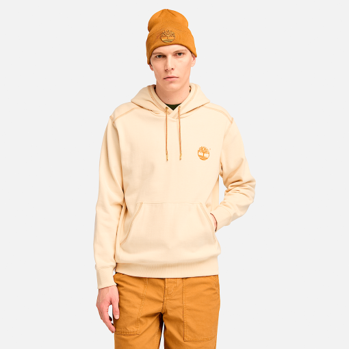 Timberland Men Clothing-Mens Contrast Stitch Logo Hoodie- TB0A6VEAEFL-timberland near me