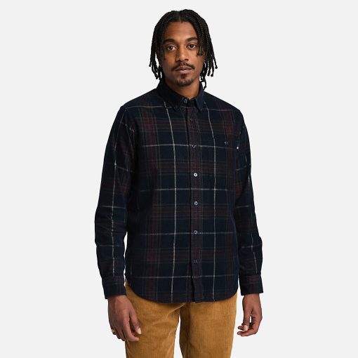 Timberland Men Clothing-Mens Corduroy Check Shirt- TB0A6UUJB68-black timberland