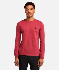 Timberland Men Clothing-Mens Dunstan River Long Sleeve T-Shirt- TB0A2BQ3600-black timberland