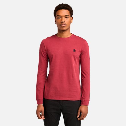 Timberland Men Clothing-Mens Dunstan River Long Sleeve T-Shirt- TB0A2BQ3600-black timberland