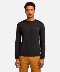 Timberland Men Clothing-Mens Dunstan River Long Sleeve T-Shirt- TB0A2BQ3X65-timbs men