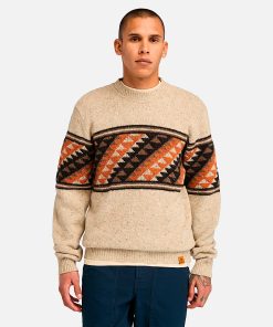 Timberland Men Clothing-Mens Farisle Crew Neck Sweater- TB0A62GUEFL-timberland outlet