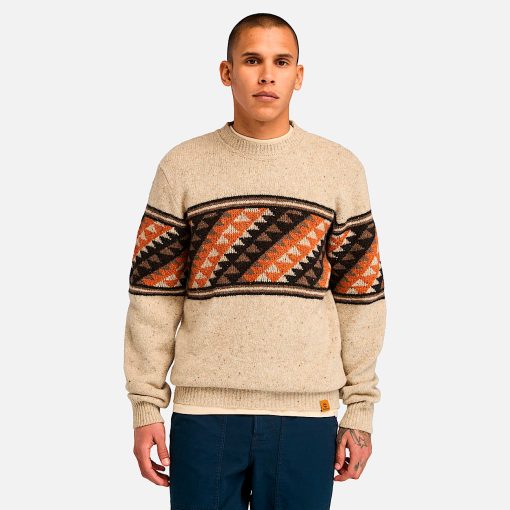 Timberland Men Clothing-Mens Farisle Crew Neck Sweater- TB0A62GUEFL-timberland outlet