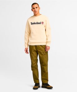 Timberland Men Clothing-Mens Kennebec River Linear Logo Crew Neck Sweatshirt- TB0A5UJYEFL-timbs men 2