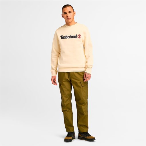 Timberland Men Clothing-Mens Kennebec River Linear Logo Crew Neck Sweatshirt- TB0A5UJYEFL-timbs men - Image 2