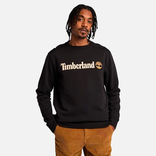 Timberland Men Clothing-Mens Kennebec River Linear Logo Crew Neck Sweatshirt- TB0A5UJY001-tims shoes