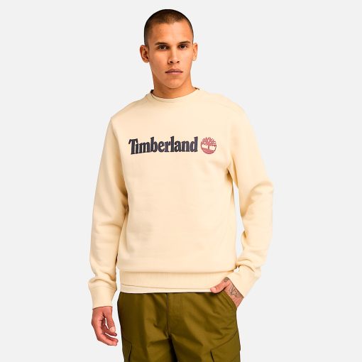 Timberland Men Clothing-Mens Kennebec River Linear Logo Crew Neck Sweatshirt- TB0A5UJYEFL-timberlands