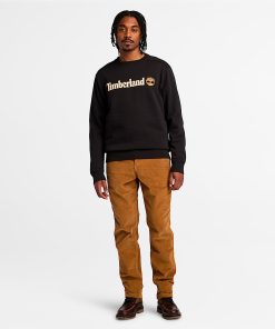 Timberland Men Clothing-Mens Kennebec River Linear Logo Crew Neck Sweatshirt- TB0A5UJY001-timberland pro 2