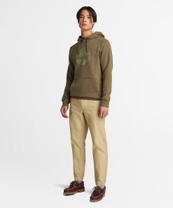 Timberland Men Clothing-Mens Kennebec River Tree Logo Hoodie- TB0A2BJHA58-timberland boots on sale 2