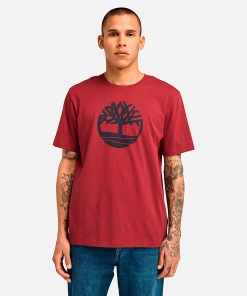 Timberland Men Clothing-Mens Kennebec River Tree Logo Short Sleeve T-Shirt- TB0A2C2R600-timberland near me