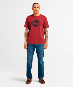 Timberland Men Clothing-Mens Kennebec River Tree Logo Short Sleeve T-Shirt- TB0A2C2R600-timberland near me 2