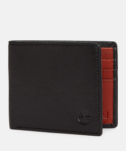 Timberland Men Accessories-Mens Matte Grain Leather Billfold Wallet- TB0A2MN4001-black timberland