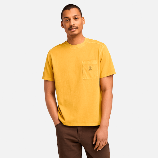 Timberland Men Clothing-Mens Merrymack River Chest Pocket T-Shirt- TB0A5VDHEFM-timberlands