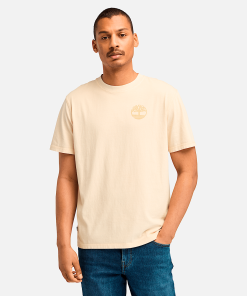 Timberland Men Clothing-Mens Merrymack River Garment Dye Back Graphic T-Shirt- TB0A6VN6EFL-tims shoes