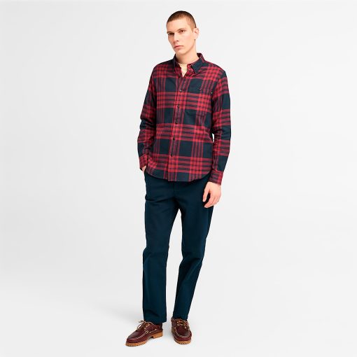 Timberland Men Clothing-Mens Midweight Flannel Check Shirt- TB0A6V4XB68-black timberland - Image 2