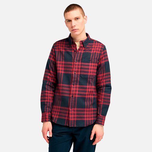 Timberland Men Clothing-Mens Midweight Flannel Check Shirt- TB0A6V4XB68-timberland store