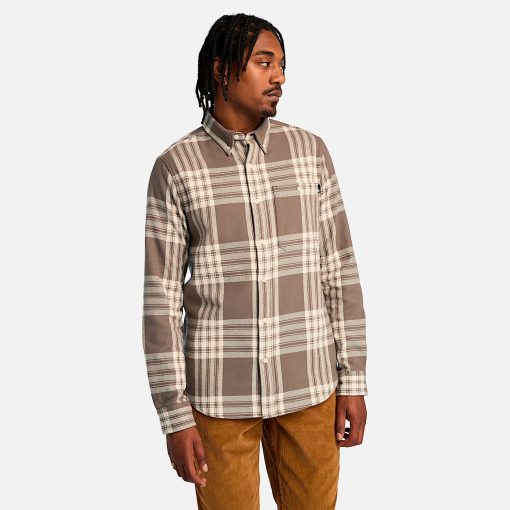 Timberland Men Clothing-Mens Midweight Flannel Check Shirt- TB0A6V4XBK2-timberlands