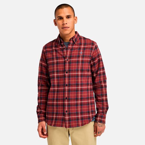 Timberland Men Clothing-Mens Midweight Flannel Check Shirt- TB0A6V4AEFF-timberland outlet