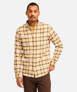 Timberland Men Clothing-Mens Midweight Flannel Check Shirt- TB0A6V4AEHI-tims shoes