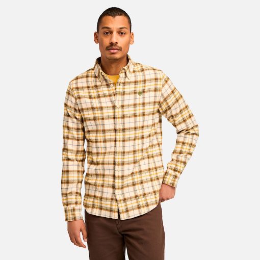 Timberland Men Clothing-Mens Midweight Flannel Check Shirt- TB0A6V4AEHI-tims shoes