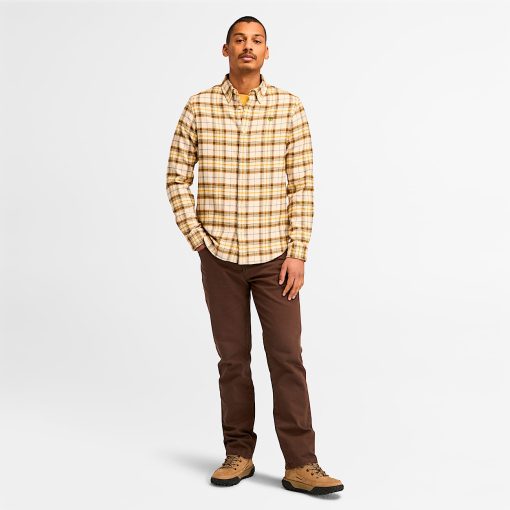 Timberland Men Clothing-Mens Midweight Flannel Check Shirt- TB0A6V4AEHI-tims shoes - Image 2