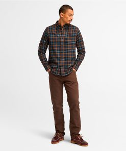 Timberland Men Clothing-Mens Midweight Flannel Check Shirt- TB0A6V4AB68-timberland near me 2