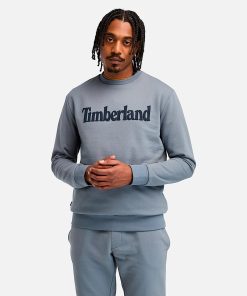 Timberland Sale Men’s Northwood US Wordmark Logo Brushed Back Crew Neck Sweatshirt-Mens Northwood US Wordmark Logo Brushed Back Crew Neck Sweatshirt- TB0A653Y073-timbs men