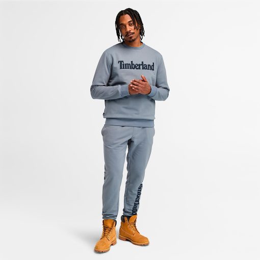 Timberland Sale Men's Northwood US Wordmark Logo Brushed Back Crew Neck Sweatshirt-Mens Northwood US Wordmark Logo Brushed Back Crew Neck Sweatshirt- TB0A653Y073-timbs men - Image 2